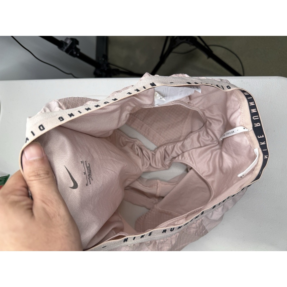 Nike Running Divison Women's Pink Activewear Drawstring Elastic Shorts Size M - Picture 10 of 13
